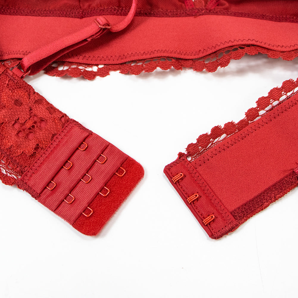 4 Piece Underwear Bra Lingerie Lace Summer Bra +Panty +Garter +Stockings Set The Clothing Company Sydney