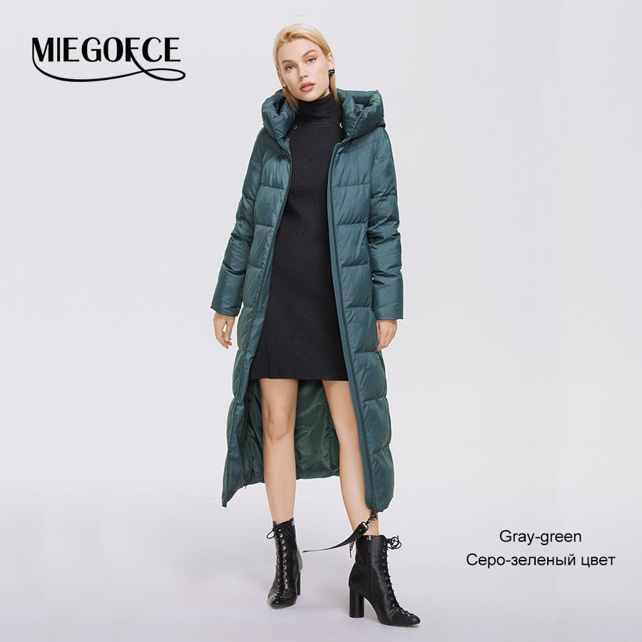 Winter Women's Outwear Parka Super Long Warm And Windproof Zipper Cotton Coat Winter Jackets The Clothing Company Sydney