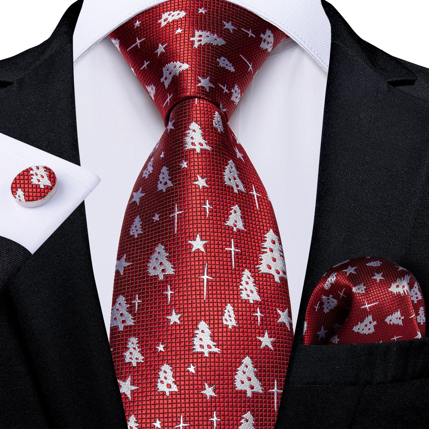 Designer Wedding Men's Tie Red Solid Striped Paisley Neckties For Men Business Hanky Cufflinks Tie Set The Clothing Company Sydney