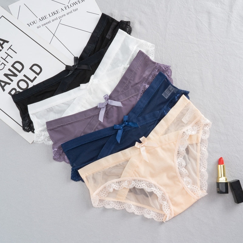 Mesh Women's Panties Hollow Out Briefs Transparent Low Waist Lingerie Breathable High Elasticity Underwear Underpants The Clothing Company Sydney