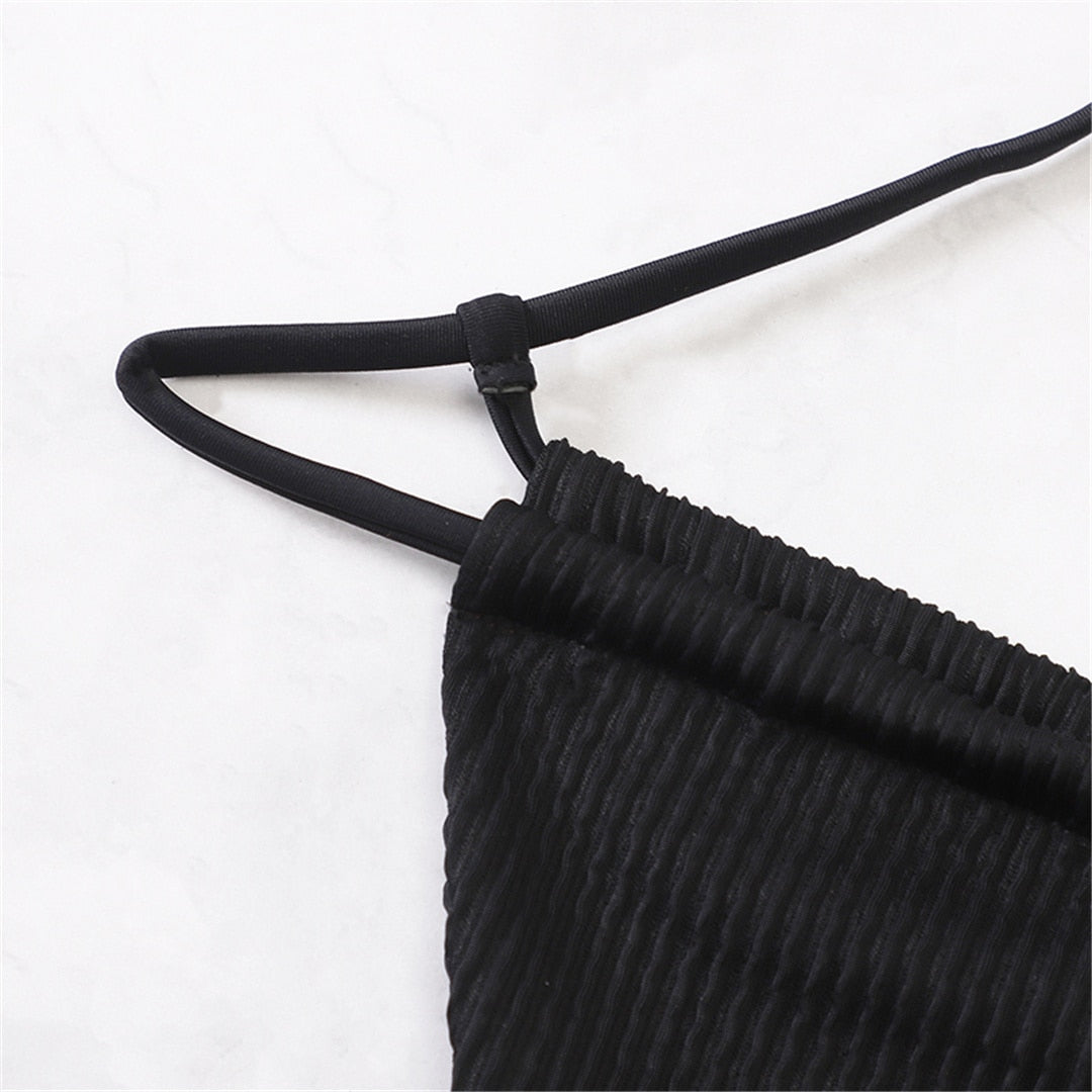 Crinkled  Extreme String Mini Micro Thong Women Swimwear One Piece Swimsuit Bather Bathing Suit The Clothing Company Sydney