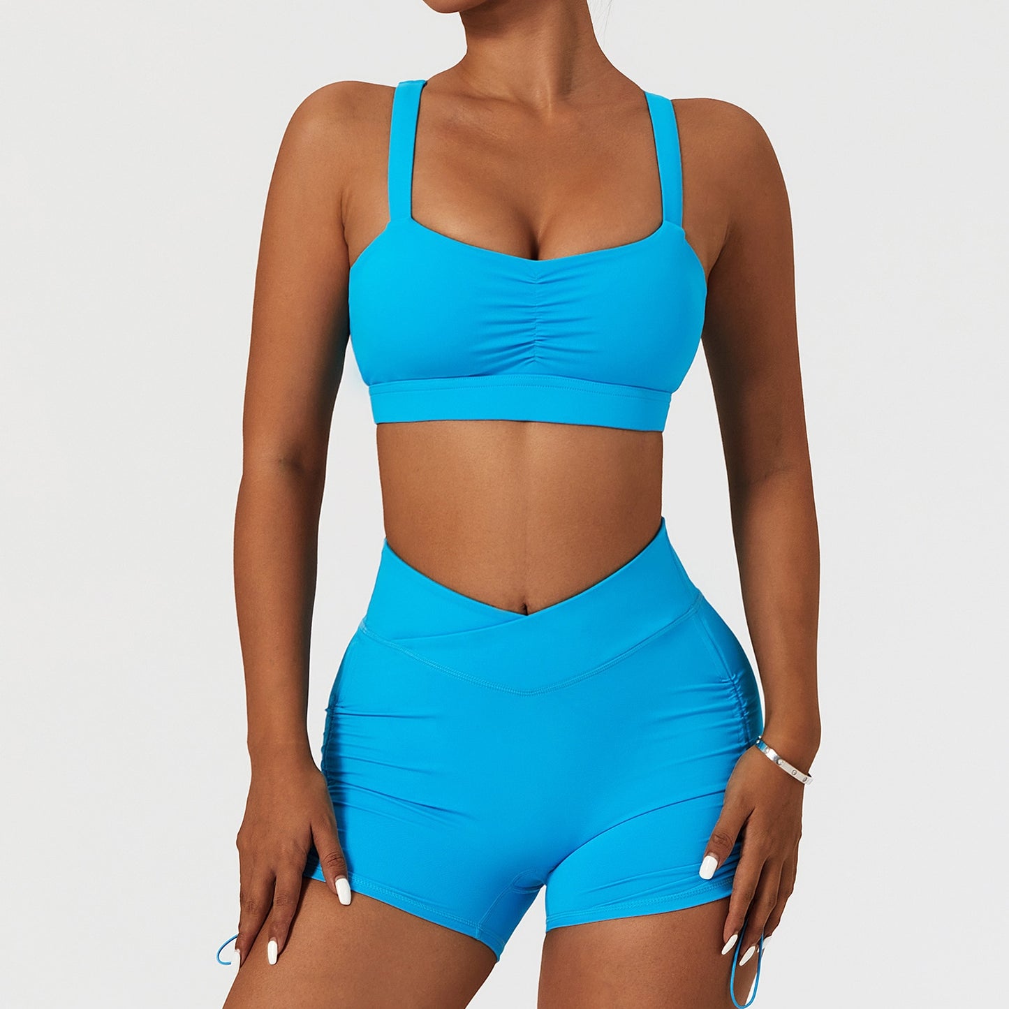 2 Piece Women's Yoga Set Workout Shirts Sport Pants Bra Gym Suits Fitness Shorts Crop Top High Waist Running Leggings Sports Sets The Clothing Company Sydney