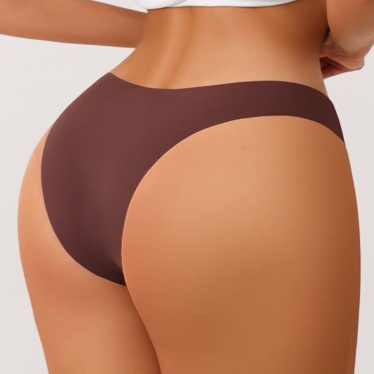 2 Pack Seamless Panties for Women Ice Silk Low Waist Underwear Fitness Sports Lingerie T-back G-string Thong Underwear The Clothing Company Sydney