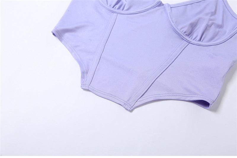 Summer Long Sleeve Crop Top T-shirt Bustier Corset And Mesh Top Two Piece Tee Shirt Sexy Fashion Y2K Top The Clothing Company Sydney