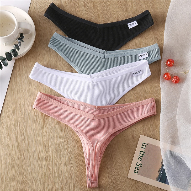 3 pack/Set Women's Cotton Mix Thongs Panties Low Waist G-String Briefs Ladies Brazilian Lingerie Girls Breathable Intimates The Clothing Company Sydney