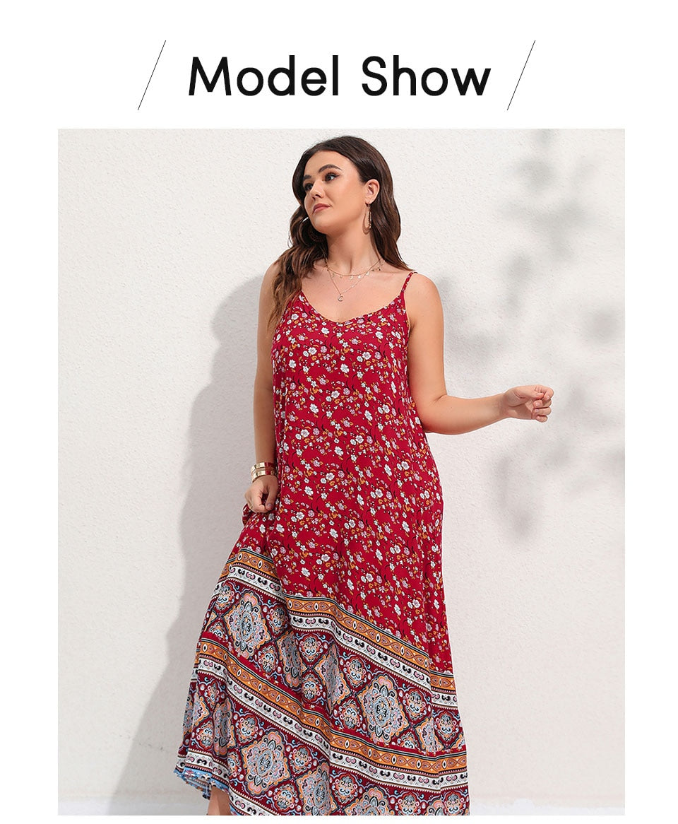 Ditsy Floral Maxi Cami Dress Backless Plus Size Women's Summer Elegant Large Hem Beach Dresses The Clothing Company Sydney