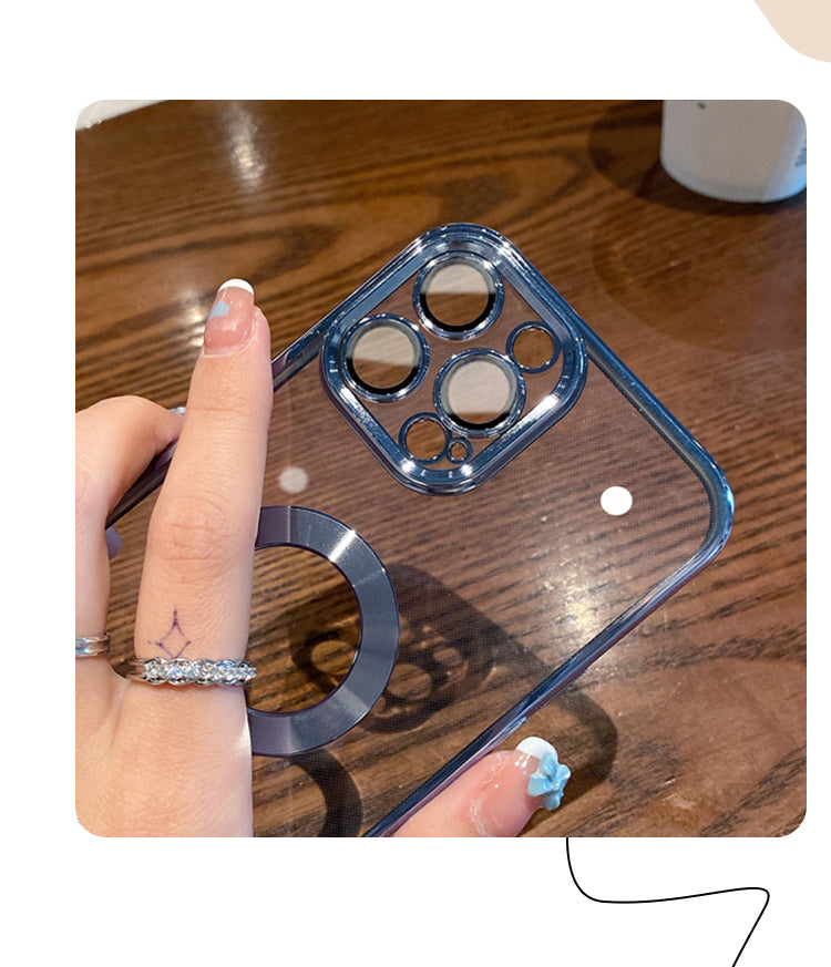 Luxury Square Plating Clear Case For iPhone 13 12 11 Pro Max X XR XS Plus LOGO Hole Hollow Soft Silicone Glass Camera Cover The Clothing Company Sydney