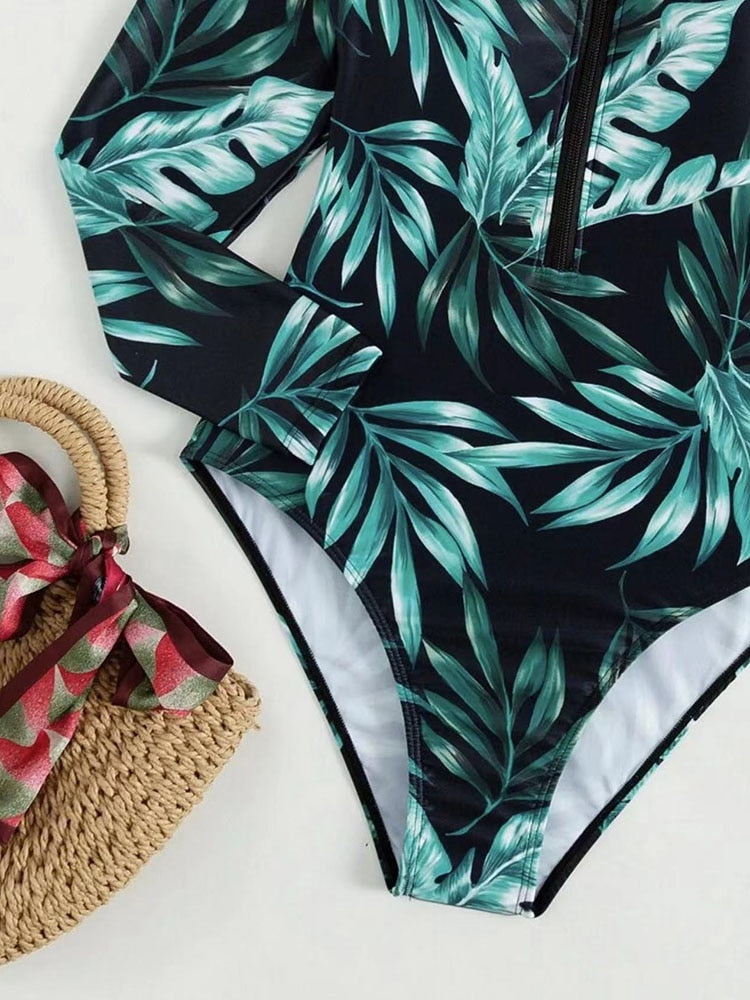 One Piece Swimsuit Swimwear Solid Long Sleeve Backless Rhinestones Diamond Thong Bathing Suit Monokini The Clothing Company Sydney