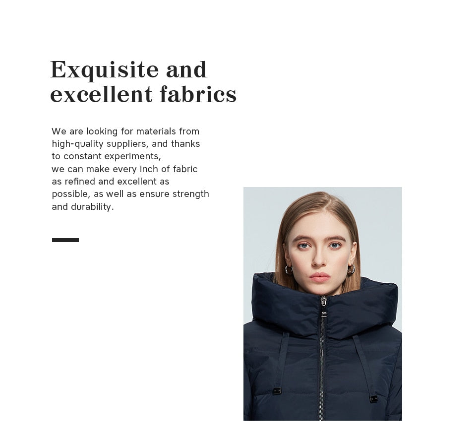 Winter Jacket Women's Stand Collar Hooded Cold Protection Windproof Lady Coat Big Pocket Mid-Length Parka The Clothing Company Sydney