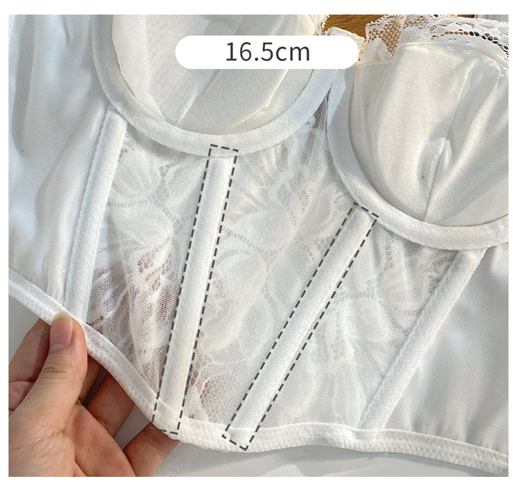 Lace Embroidery Bra Set Lingerie Steel Rubber Bone Push Up Bras French Brassiere Top and Panty Set Underwear The Clothing Company Sydney