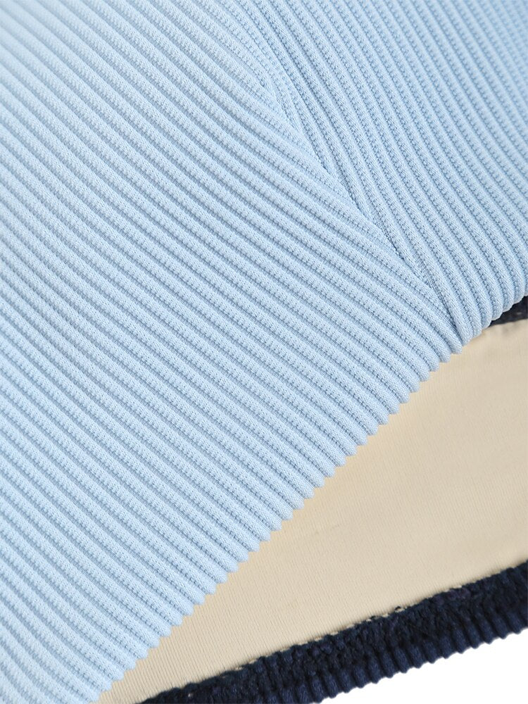 Two Tone Color Block O-ring Honeycomb Textured Bikini Swimwear Mix & Match Swimsuit Separates Beach Top And Bottom The Clothing Company Sydney