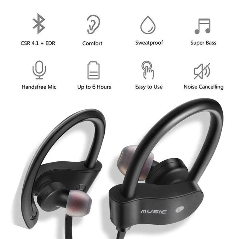 Sports Wireless 5.0 Bluetooth Headset Running Stereo Music Mini Dual-in Earplugs Universal Earphones Headphones The Clothing Company Sydney
