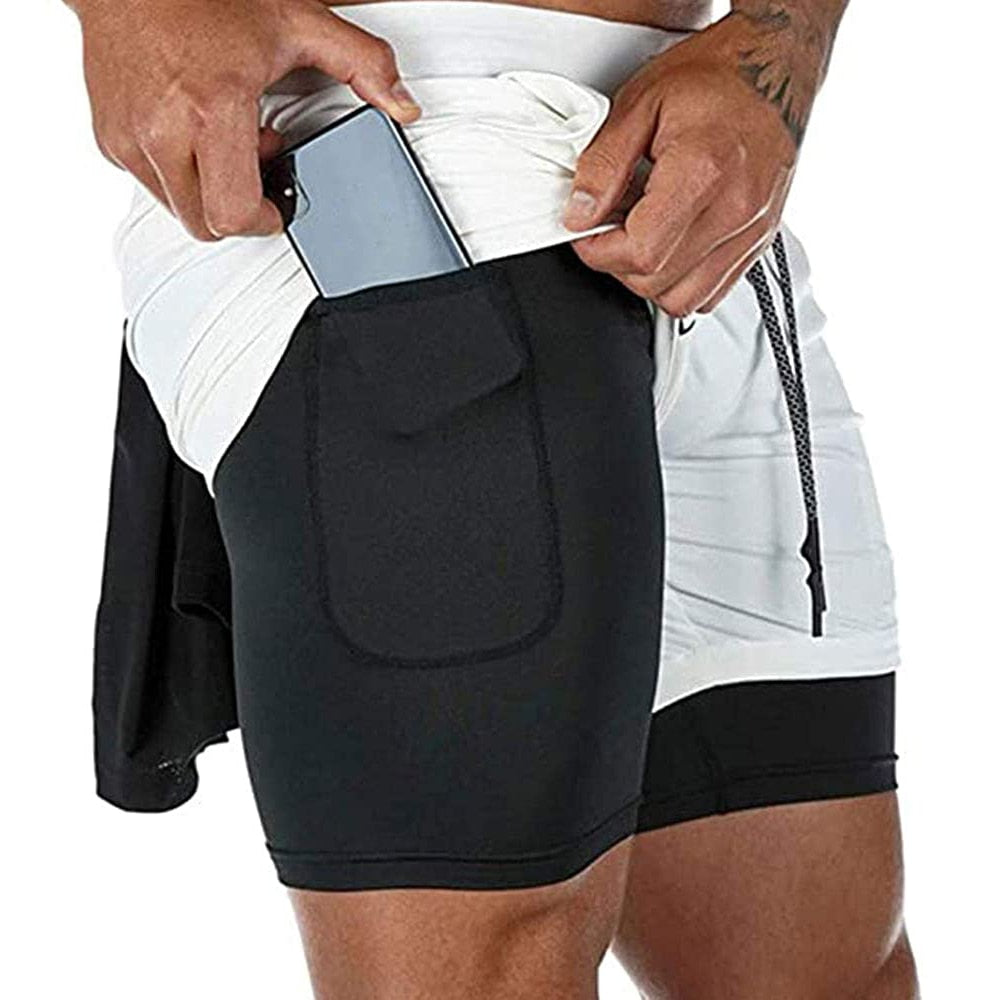 Men's Running Shorts Fitness Gym Training Sports Shorts Quick Dry Workout Gym Sport Jogging Double Deck Summer Shorts The Clothing Company Sydney