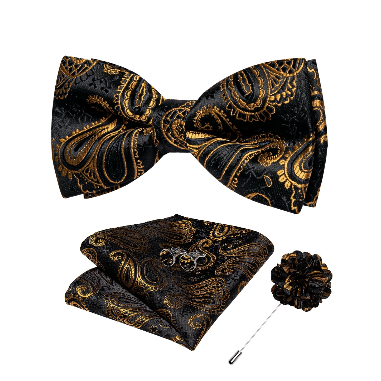 Wedding Bow Tie for Men Classic Red Pre-tied Bowtie Cufflinks Corsage Set for Party Silk Butterfly Knot Gift Set The Clothing Company Sydney