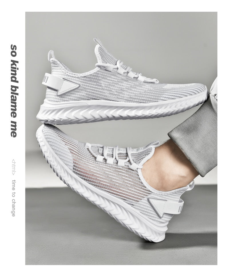 Men's Sneakers Breathable Stretch Fabric Soft Comfortable Running Sport Shoes Big Size 47 48 Lightweight Men Shoes The Clothing Company Sydney