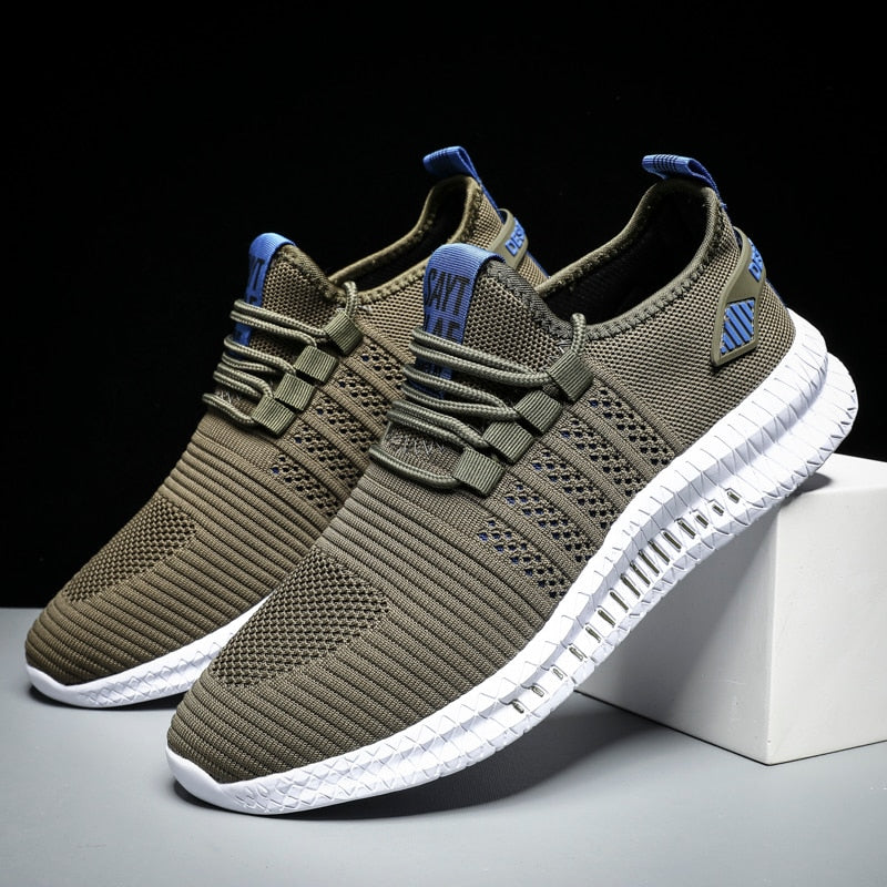 Men's Sneakers Shoes Lightweight Breathable Running Walking Yoga Sports Footwear Soft Sole Lace-up Shoes The Clothing Company Sydney