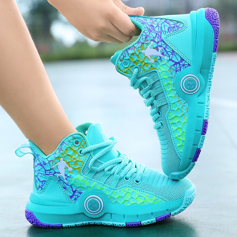 Kids Boys Basketball Shoes Kids Sneakers Non-Slip Sports Girls Basketball Training Tennis Shoes The Clothing Company Sydney