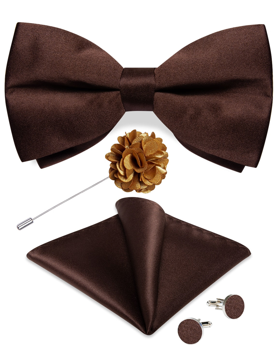 Wedding Bow Tie for Men Classic Red Pre-tied Bowtie Cufflinks Corsage Set for Party Silk Butterfly Knot Gift Set The Clothing Company Sydney