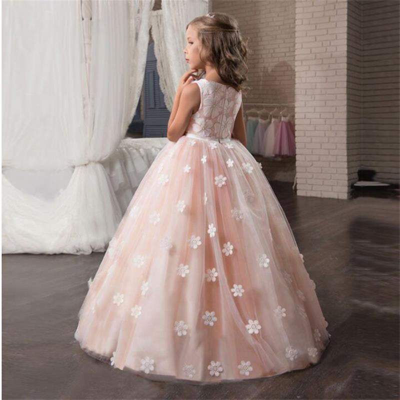 Kid Wedding Dresses for Girls Elegant Flower Princess Long Gown Baby Girl Christmas Dress Size 6 12 14 Years The Clothing Company Sydney