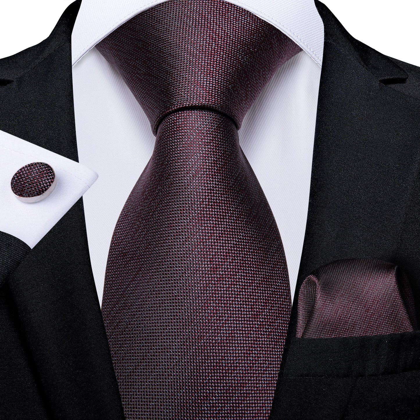 Designer Wedding Men's Tie Red Solid Striped Paisley Neckties For Men Business Hanky Cufflinks Tie Set The Clothing Company Sydney