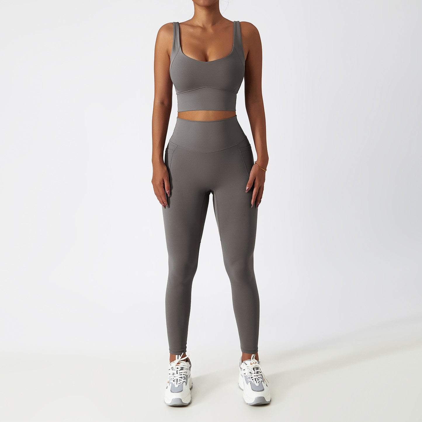 2 Piece Women Yoga Set Seamless Workout Suit Sportswear Gym Clothing Fitness Bra High Waist Leggings Sports Shorts Sports Suits The Clothing Company Sydney