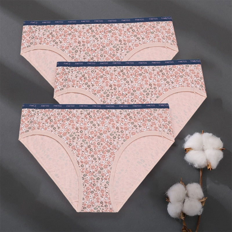 3 pack Set Women Panties Cotton Underwear Patchwork Cute Design Lingerie Underpants Pantys Sexy Briefs Intimates for Girls The Clothing Company Sydney