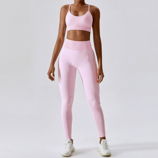 Seamless Athletic Wear Women Yoga Set 2 Piece Workout Tracksuit Sport Bra Gym Suits Fitness High Waist Running Leggings Sports Sets The Clothing Company Sydney