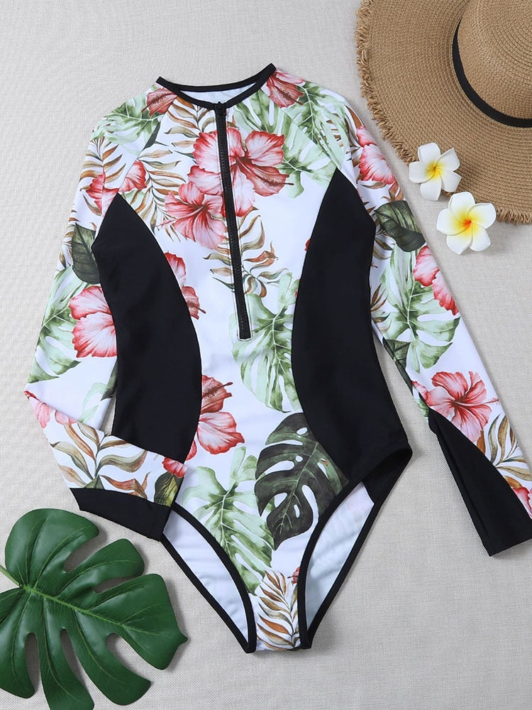 One Piece Swimsuit Swimwear Solid Long Sleeve Backless Rhinestones Diamond Thong Bathing Suit Monokini The Clothing Company Sydney