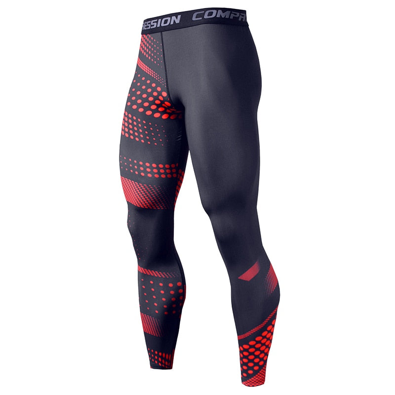 Running Compression Leggings Men's Sports Quick-drying Tights Stretchy Training Pants Gym Fitness Print Men Jogger The Clothing Company Sydney