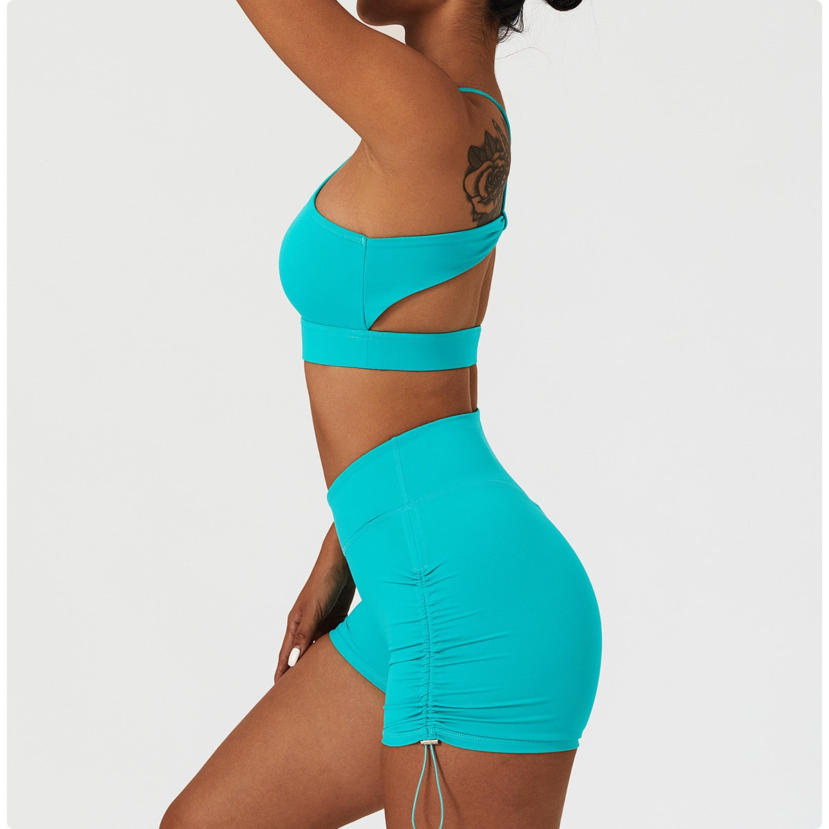 2 Piece Women's Yoga Set Workout Shirts Sport Pants Bra Gym Suits Fitness Shorts Crop Top High Waist Running Leggings Sports Sets The Clothing Company Sydney