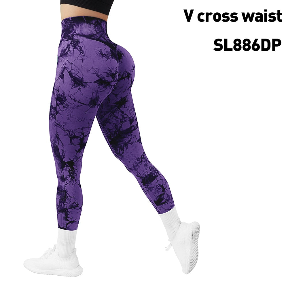 Tie Dye Fitness Legging Woman Push Up Workout Sport Leggings Scrunch Butt Outfit Gym Seamless Legging Pants The Clothing Company Sydney
