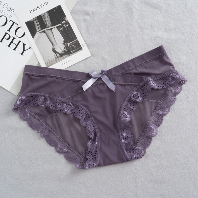 Mesh Women's Panties Hollow Out Briefs Transparent Low Waist Lingerie Breathable High Elasticity Underwear Underpants The Clothing Company Sydney