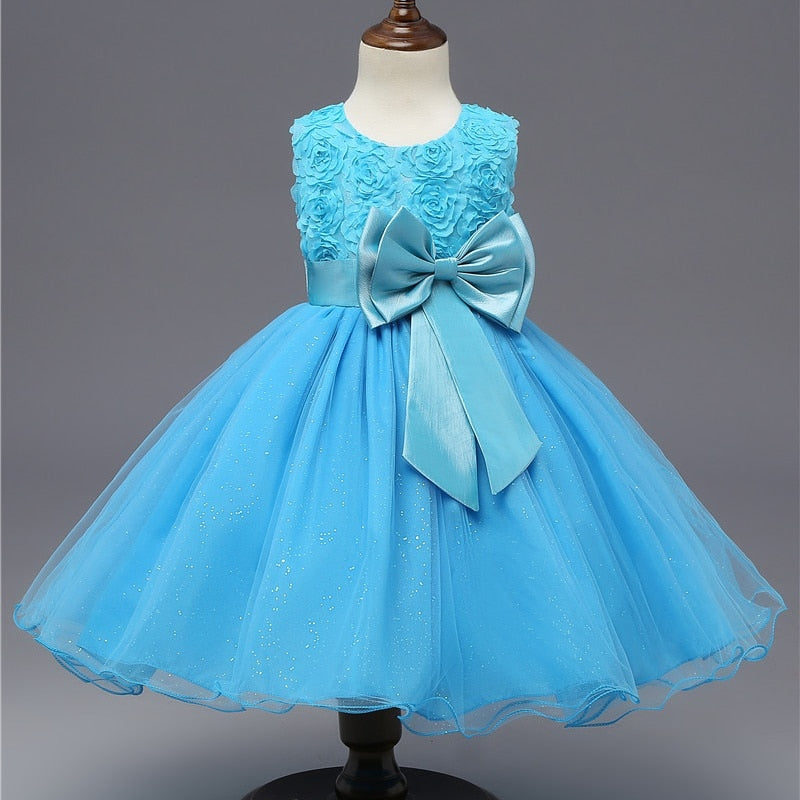 Embroidery Flower Wedding Evening Children Clothing Princess Party Kids Dresses for Girls Birthday Party Lace Flower Ball Gown The Clothing Company Sydney
