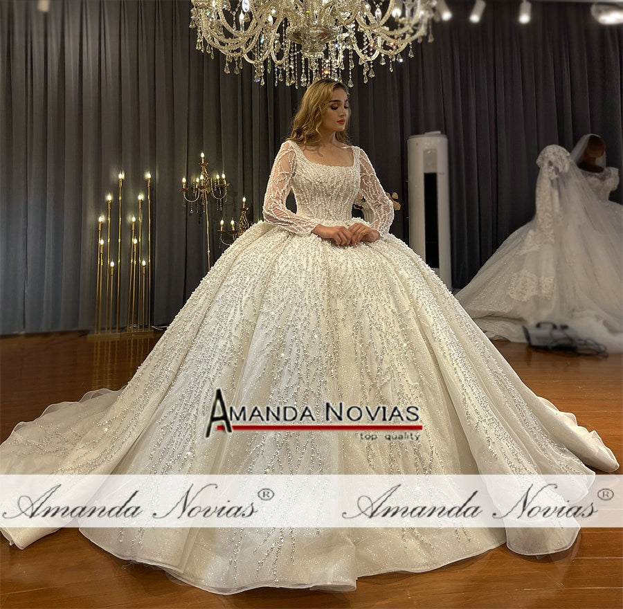 Long Sleeve Luxury Beaded Bridal Wedding dress The Clothing Company Sydney