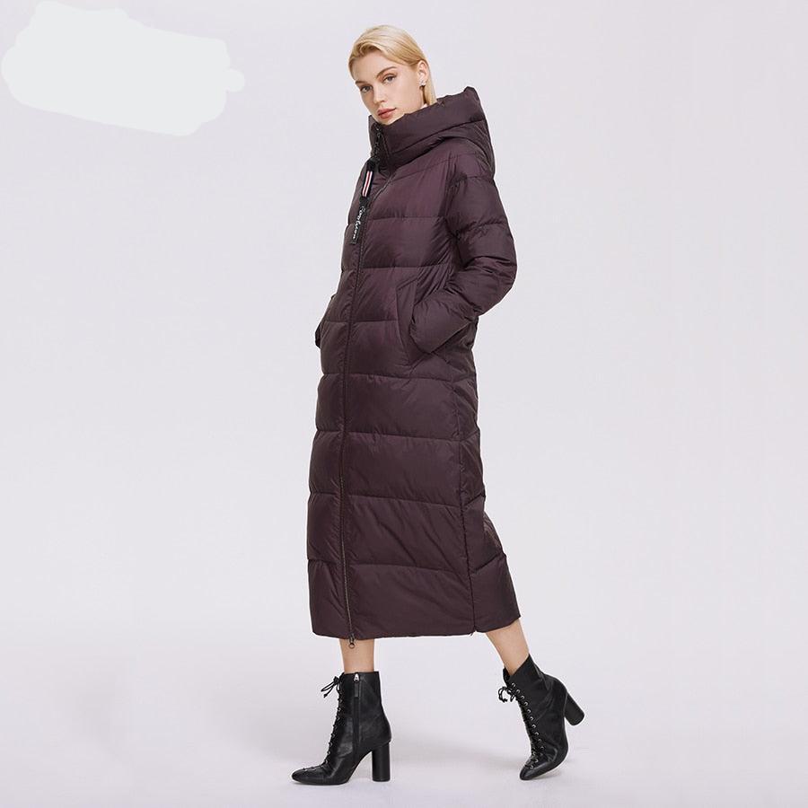 Winter Women's Outwear Parka Super Long Warm And Windproof Zipper Cotton Coat Winter Jackets The Clothing Company Sydney