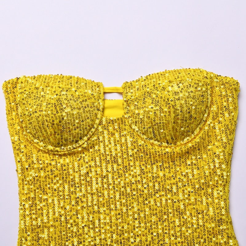 Sequin Dress Women Vacation Beach Backless Dress Split Bodycon Evening Party Dress The Clothing Company Sydney