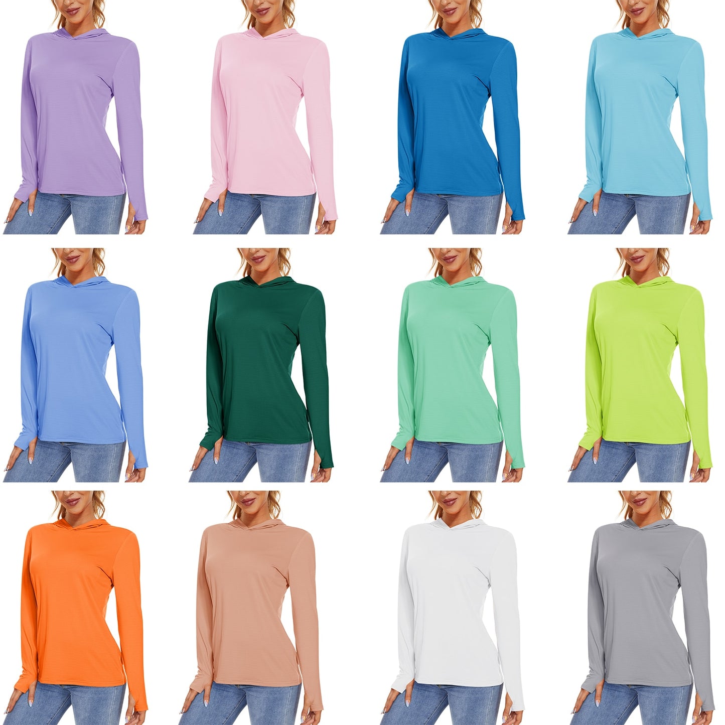 Summer UV/Sun Protection Outdoor Hooded T-shirt Women's Hoodie Shirt UPF 50+ Long Sleeve Fishing Hiking Athletic Shirts The Clothing Company Sydney