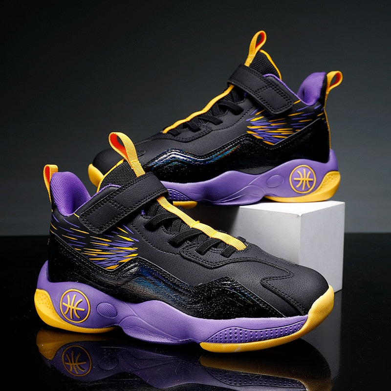 Sports shoes boys basketball shoes boys high top shockproof children's sports shoes girls non-slip basketball shoes The Clothing Company Sydney