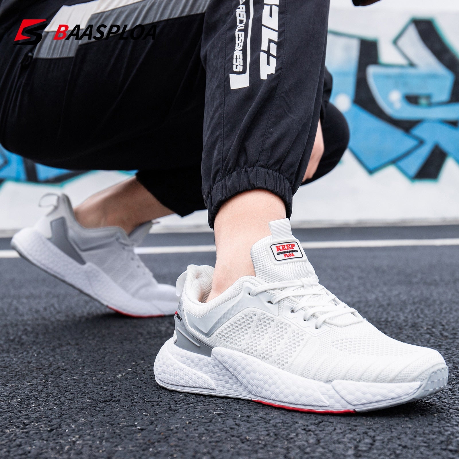 Men's Comfortable Knit Walking Shoes Breathable Fashion Sneaker Anti-Slip Shock-Absorbing Casual Sneakers Shoes The Clothing Company Sydney