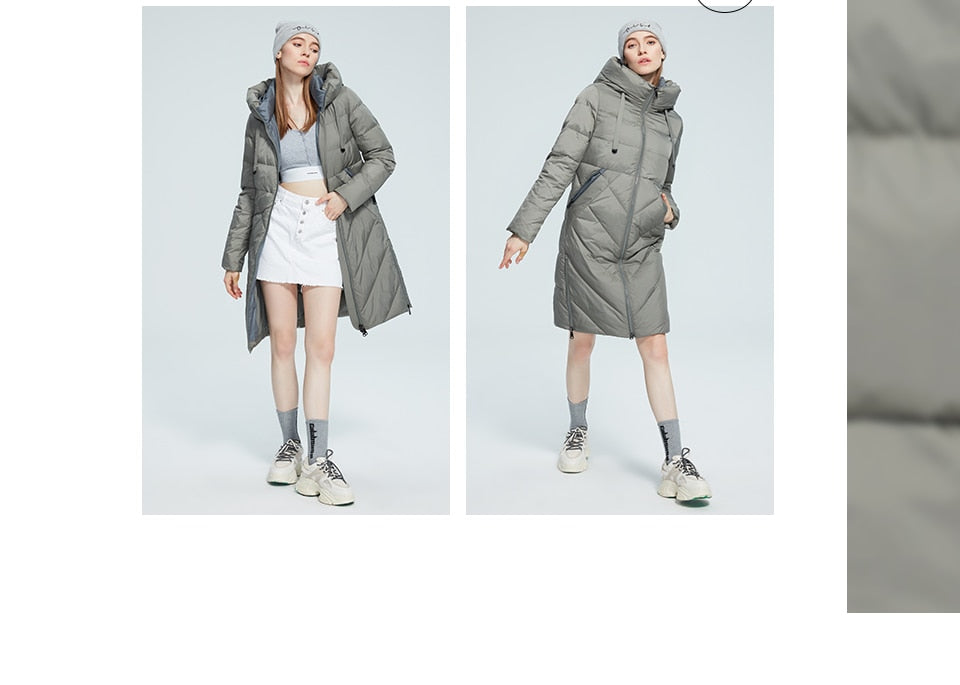 Winter Women Long Cotton Jacket Stand Collar Hooded Warm Windproof Coat Pockets Zipper Parka The Clothing Company Sydney