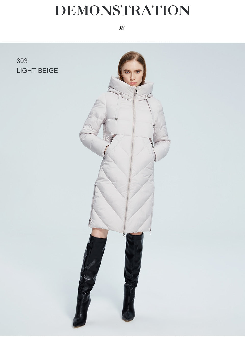 Winter Women Long Cotton Jacket Stand Collar Hooded Warm Windproof Coat Pockets Zipper Parka The Clothing Company Sydney