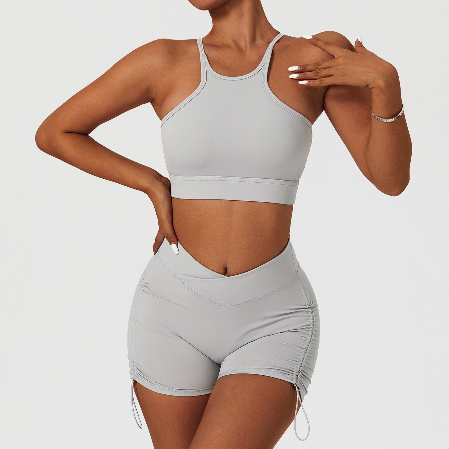2 Piece Women's Yoga Set Workout Shirts Sport Pants Bra Gym Suits Fitness Shorts Crop Top High Waist Running Leggings Sports Sets The Clothing Company Sydney