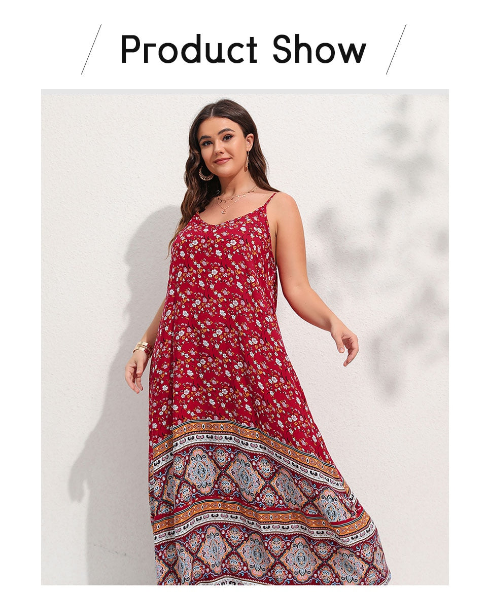 Ditsy Floral Maxi Cami Dress Backless Plus Size Women's Summer Elegant Large Hem Beach Dresses The Clothing Company Sydney