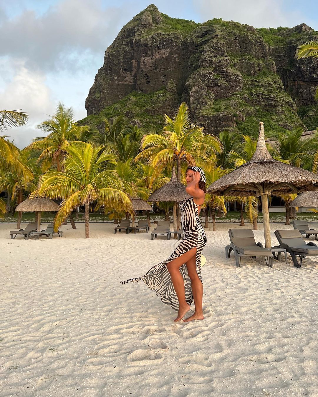 Zebra Pattern Spaghetti Strap Side Split Back Open Long Beach Dress Summer Clothes Women Beach Wear Swim Suit Cover Up The Clothing Company Sydney