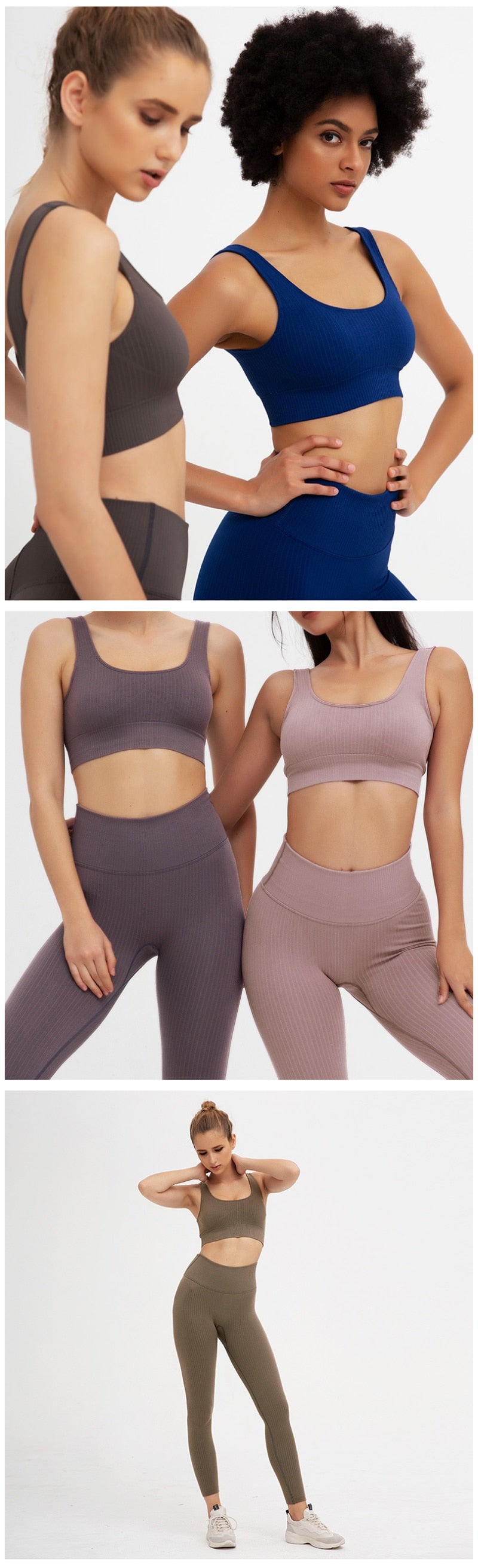 2 Pieces Seamless Fitness Yoga Suit Gym Push Up Clothes Workout Sport Set Padded Sports Bra High Waist Legging Sportswear The Clothing Company Sydney