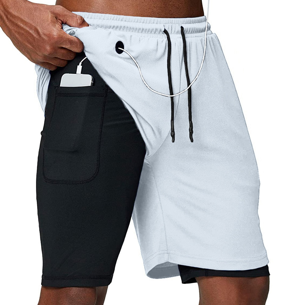 Men's Running Shorts Fitness Gym Training Sports Shorts Quick Dry Workout Gym Sport Jogging Double Deck Summer Shorts The Clothing Company Sydney