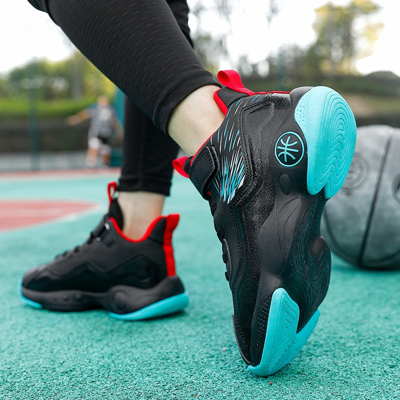 Sports shoes boys basketball shoes boys high top shockproof children's sports shoes girls non-slip basketball shoes The Clothing Company Sydney
