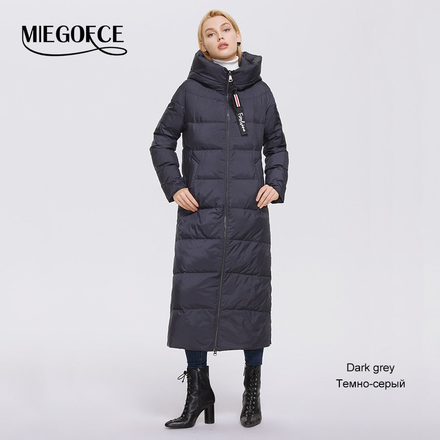 Winter Women's Outwear Parka Super Long Warm And Windproof Zipper Cotton Coat Winter Jackets The Clothing Company Sydney