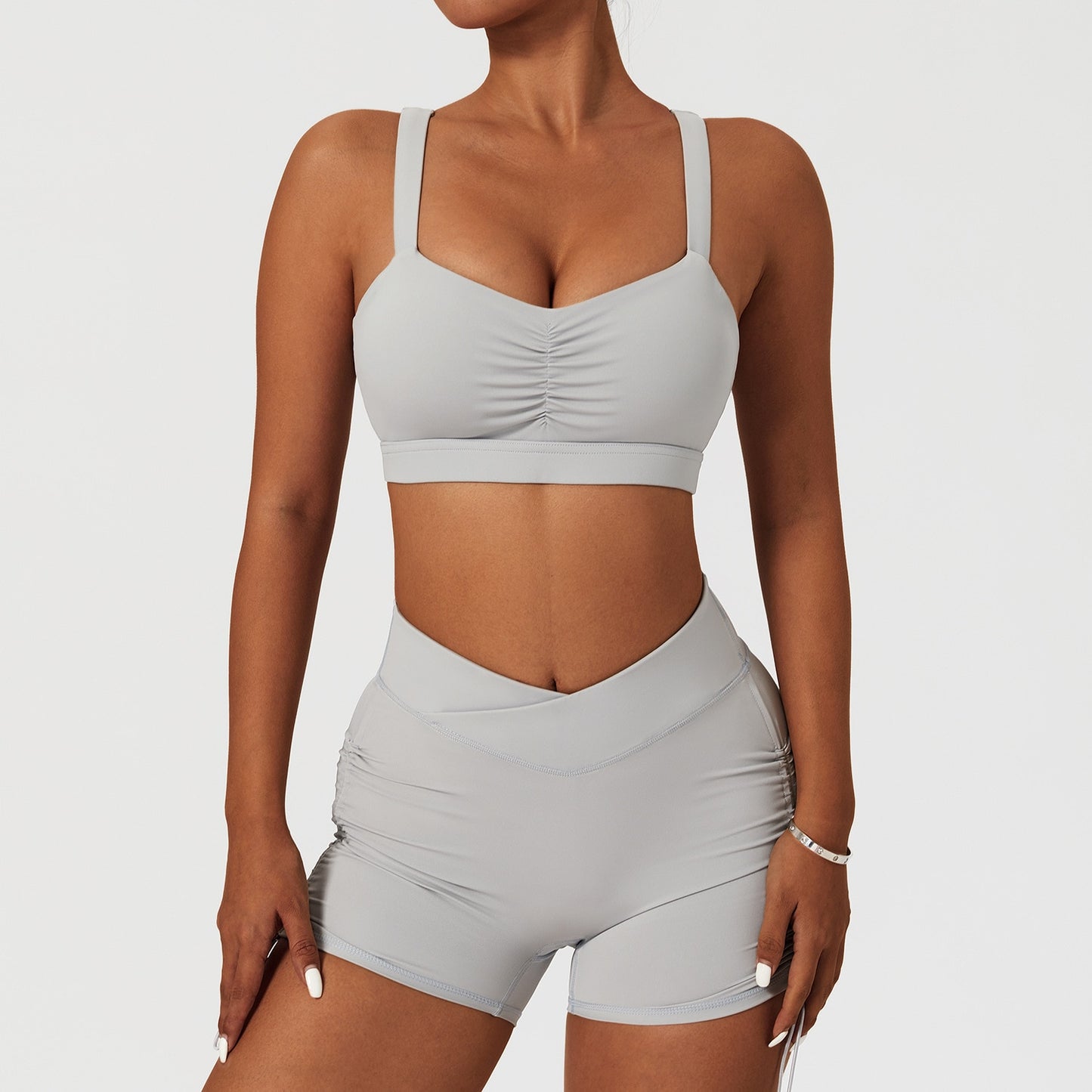 2 Piece Women's Yoga Set Workout Shirts Sport Pants Bra Gym Suits Fitness Shorts Crop Top High Waist Running Leggings Sports Sets The Clothing Company Sydney