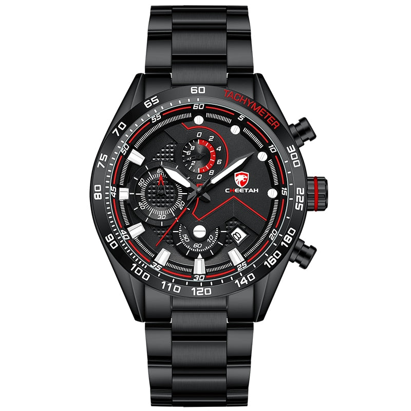 CHEETAH Men's Top Luxury Brand Stainless Steel Business Quartz Watches Chronograph Casual Sport Wrist Watches for Men The Clothing Company Sydney